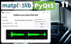 PytQt5 Live Audio GUI with start and stop buttons