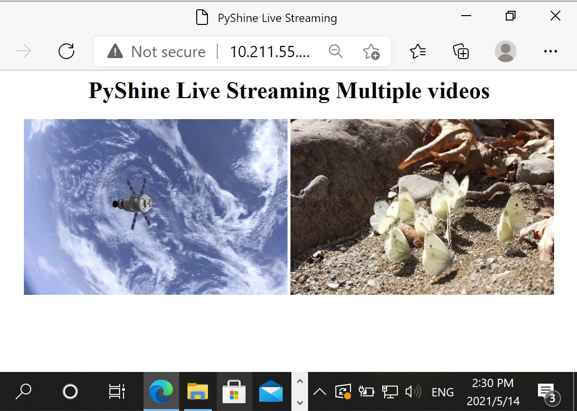 How to stream multiple videos on an HTML webpage