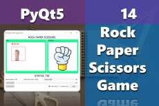 Play Rock Paper Scissors Game using PyQt5 GUI