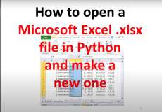 How to read and write in xlsx file using python